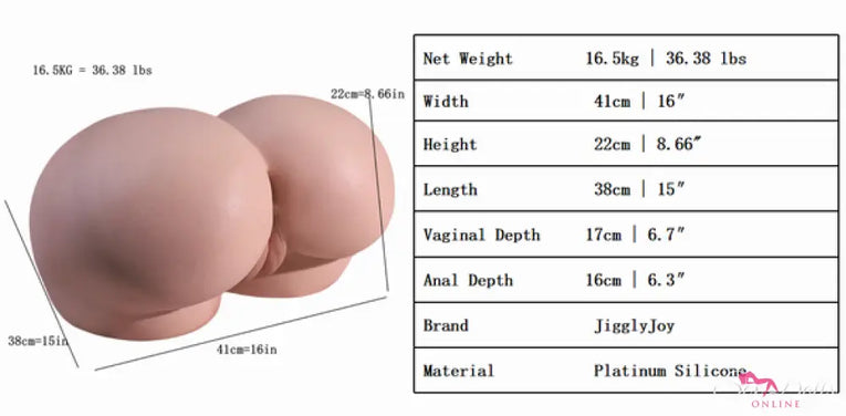 ANNA (JJ17) GEL FILLED BUTT 16.5KG – Realistic Gel-Filled Butt 16.5KG