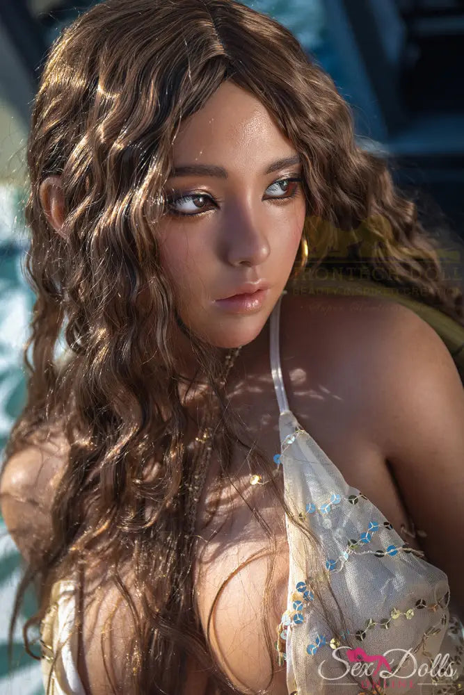 EILEEN – Curly Hair Tan Sex Doll 164cm S40 Eileen