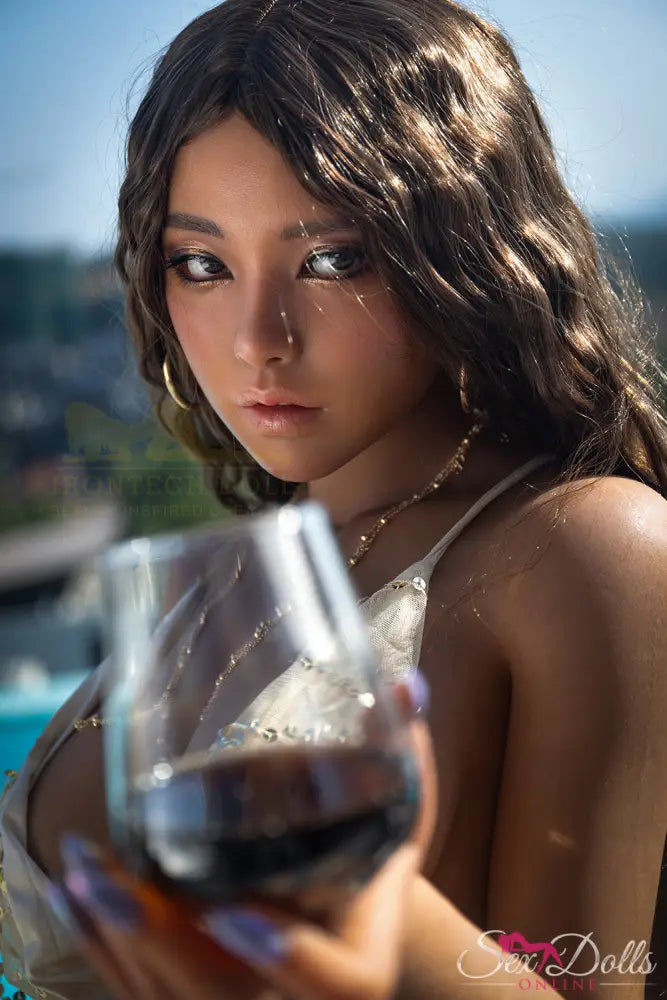 EILEEN – Curly Hair Tan Sex Doll 164cm S40 Eileen