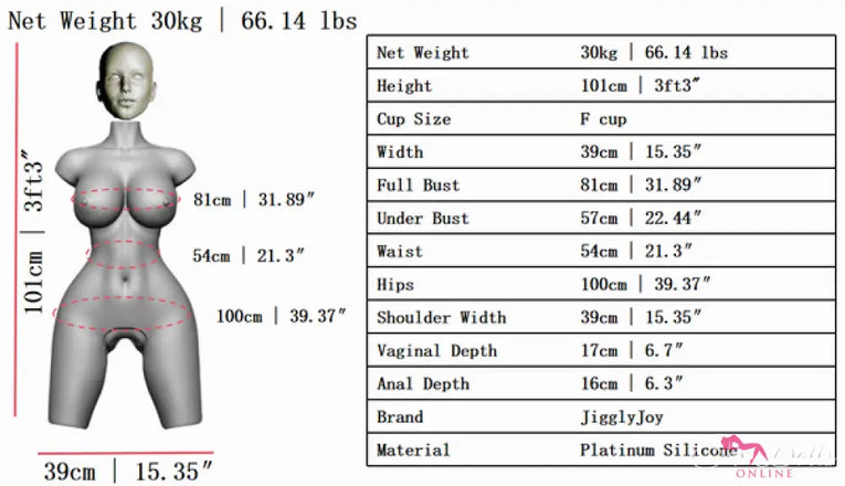 Winnie Body(JJ23) Head(JJ09) 101cm Sex Doll