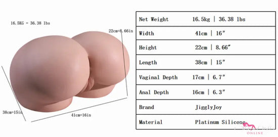 ANNA (JJ17) GEL FILLED BUTT 16.5KG – Realistic Gel-Filled Butt 16.5KG