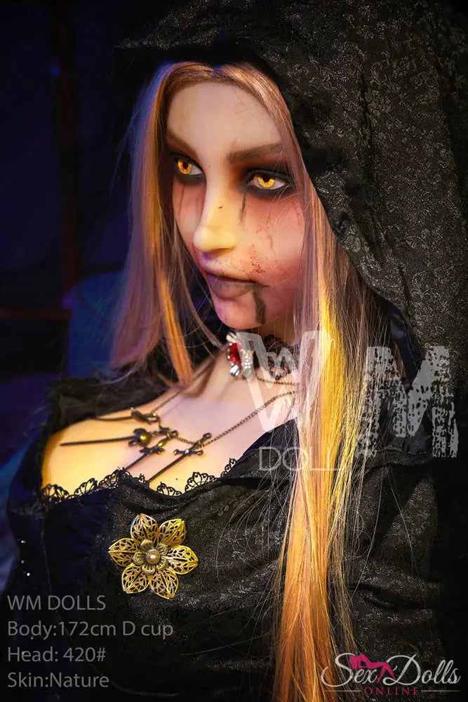 MORVANA – 172cm D-cup Halloween Fantasy seductress sex doll WM172D420#halloween with Head #420 S-TPE