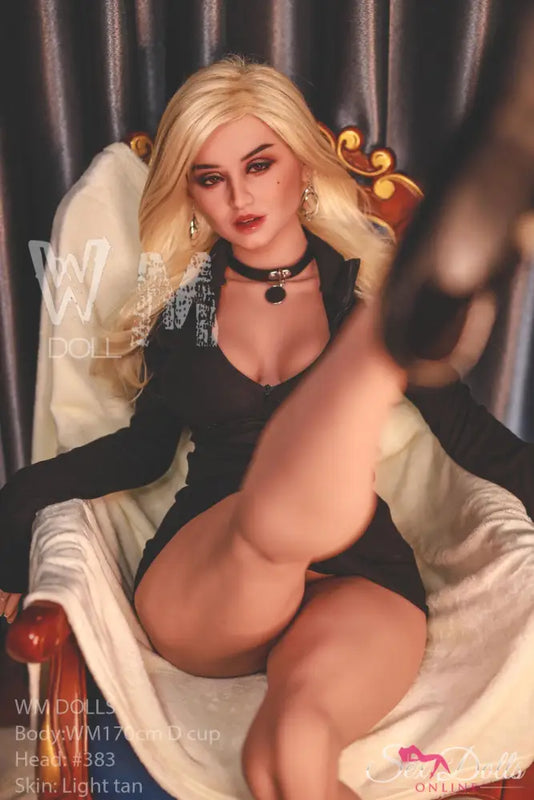 VIONA – 170cm D-cup sex doll Black Dress Temptation – Head #383 S-TPE